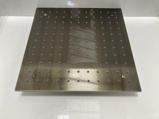 Lot 1078  
            Marchington SR19 - Delivery or Collection 

                
400MM SQUARE CEILING MOUNTED FIXED SHOWER HEAD IN BRUSHED GOLD - RRP £255: LOCATI...