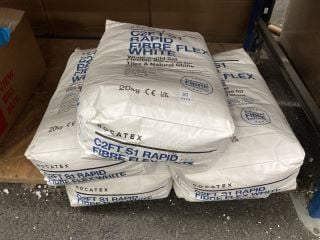 Lot 1079  
            Marchington SR19 - Collection 

                
(COLLECTION ONLY) 100KG OF WHITE RAPID FIBRE FLEX TILE & STONE ADHESIVE (18+ ID R...