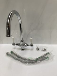 Lot 1098  
            Marchington SR19 - Delivery or Collection 

                
TRADITIONAL LEVER ACTION MONO KITCHEN SINK MIXER TAP IN CHROME WITH SWIVEL SPOUT ...