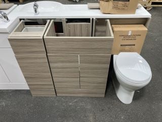 Lot 1127  
            Marchington SR19 - Collection 

                
(COLLECTION ONLY) FLOOR STANDING 2 DOOR VANITY BASE UNIT IN DRIFTWOOD WITH A 1 DO...