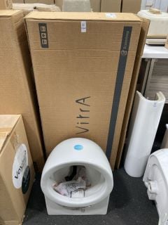 Lot 1134  
            Marchington SR19 - Collection 

                
(COLLECTION ONLY) VITRA VOYAGE WALL HUNG BTW PAN WITH A VITRA W/C WALL MOUNTING F...