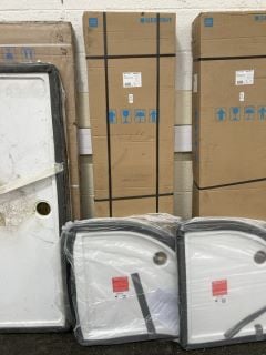 Lot 1223  
            Marchington SR19 - Collection 

                
(COLLECTION ONLY) CLEAR GLASS SILVER FRAMED 800 X 1900MM QUADRANT SHOWER ENCLOSUR...