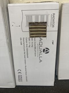 Lot 1267  
            Marchington SR19 - Delivery or Collection 

                
BRUSHED BRASS STRAIGHT TUBED HEATED TOWEL RADIATOR 1200 X 600MM - RRP £460: LOCAT...