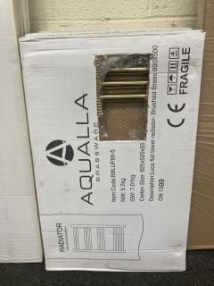 Lot 1272  
            Marchington SR19 - Delivery or Collection 

                
BRUSHED BRASS STRAIGHT TUBED HEATED TOWEL RADIATOR 800 X 500MM - RRP £310: LOCATI...