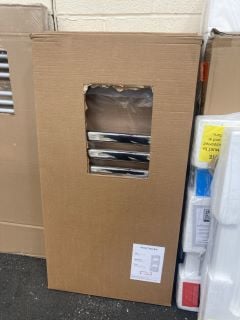 Lot 1278  
            Marchington SR19 - Delivery or Collection 

                
POLISHED STAINLESS STEEL DESIGNER HEATED TOWEL RADIATOR 1200 X 600MM - RRP £448: ...