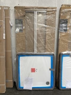 Lot 1301  
            Marchington SR19 - Collection 

                
(COLLECTION ONLY) CLEAR GLASS SILVER FRAMED 900 X 1850MM BIFOLD SHOWER DOOR WITH ...