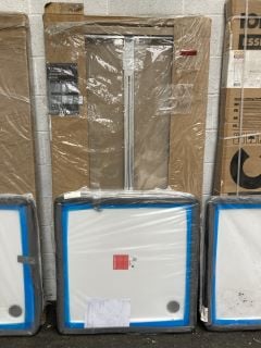 Lot 1302  
            Marchington SR19 - Collection 

                
(COLLECTION ONLY) CLEAR GLASS SILVER FRAMED 900 X 1850MM BIFOLD SHOWER DOOR WITH ...
