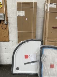 Lot 1308  
            Marchington SR19 - Collection 

                
(COLLECTION ONLY) CLEAR GLASS SILVER FRAMED 800 X 1000 X 1850MM OFFSET QUADRANT S...