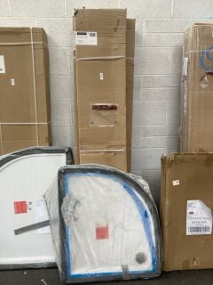 Lot 1309  
            Marchington SR19 - Collection 

                
(COLLECTION ONLY) CLEAR GLASS SILVER FRAMED 900 X 800 X 1950MM OFFSET QUADRANT SH...