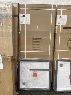 Lot 1311  
            Marchington SR19 - Collection 

                
(COLLECTION ONLY) CLEAR GLASS SILVER FRAMED 760 X 1850MM BIFOLD SHOWER DOOR WITH ...