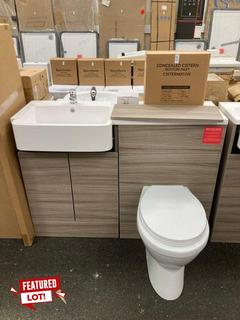 Lot 324  
            Marchington SR19 - Collection 
                
(COLLECTION ONLY) COMBINATION UNIT IN DRIFTWOOD TO INCLUDE 2 DOOR VANITY BASE UNI...