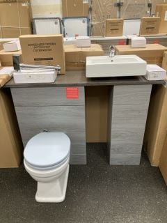 Lot 327  
            Marchington SR19 - Collection 
                
(COLLECTION ONLY) COMBINATION UNIT IN DRIFTWOOD TO INCLUDE 2 DOOR VANITY BASE UNI...