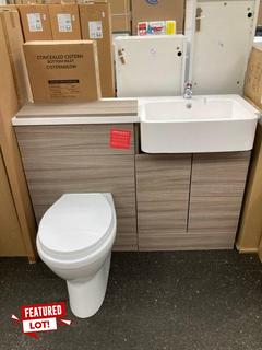 Lot 329  
            Marchington SR19 - Collection 
                
(COLLECTION ONLY) COMBINATION UNIT IN DRIFTWOOD TO INCLUDE 2 DOOR VANITY BASE UNI...
