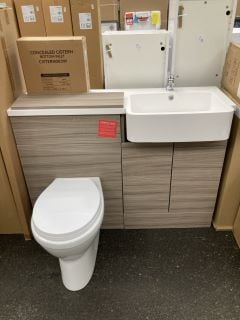 Lot 330  
            Marchington SR19 - Collection 
                
(COLLECTION ONLY) COMBINATION UNIT IN DRIFTWOOD TO INCLUDE 2 DOOR VANITY BASE UNI...