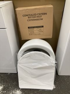 Lot 358  
            Marchington SR19 - Collection 

                
(COLLECTION ONLY) WALL HUNG BTW PAN WITH SEAT & CONCEALED CISTERN FITTING KIT - R...