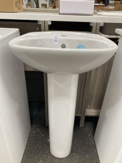 Lot 362  
            Marchington SR19 - Collection 

                
(COLLECTION ONLY) 450MM WIDE 1TH CERAMIC BASIN WITH FULL PEDESTAL COMPLETE WITH A...