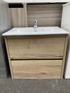 Lot 364  
            Marchington SR19 - Collection 

                
(COLLECTION ONLY) WALL HUNG 2 DRAWER SINK UNIT IN GLADSTONE OAK WITH A 610 X 400M...