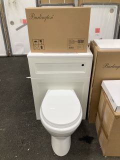 Lot 368  
            Marchington SR19 - Delivery or Collection 

                
BURLINGTON 600 X 300MM W/C UNIT IN LINEN WHITE WITH BTW PAN & SEAT WITH A CONCEAL...
