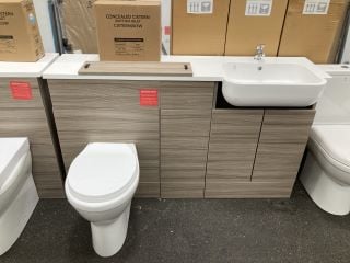 Lot 371  
            Marchington SR19 - Collection 

                
(COLLECTION ONLY) COMBINATION UNIT IN DRIFTWOOD TO INCLUDE 2 DOOR VANITY BASE UNI...