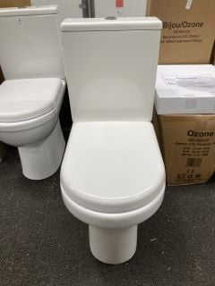 Lot 375  
            Marchington SR19 - Delivery or Collection 
                
D-SHAPED CLOSED COUPLED W/C WITH CISTERN FITTINGS, DUAL FLUSH TOP CHROME BUTTON &...