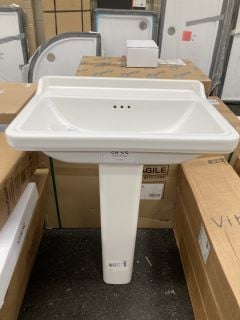 Lot 388  
            Marchington SR19 - Collection 
                
(COLLECTION ONLY) SANEUX SOFIA 600MM WIDE NTH CERAMIC BASIN WITH A FULL PEDESTAL ...
