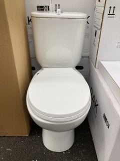 Lot 395  
            Marchington SR19 - Delivery or Collection 
                
RAK CLOSED COUPLED W/C WITH CISTERN FITTINGS, DUAL FLUSH TOP CHROME BUTTON & SOFT...