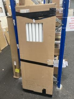 Lot 447  
            Marchington SR19 - Delivery or Collection 

                
WHITE VERTICAL DOUBLE OVAL TUBED RADIATOR 1600 X 590MM - RRP £730: LOCATION - RAC...