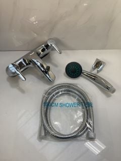 Lot 551  
            Marchington SR19 - Delivery or Collection 

                
DECK MOUNTED BSM IN CHROME WITH SHOWER HANDSET, HOSE & WALL MOUNTING BRACKET - OR...