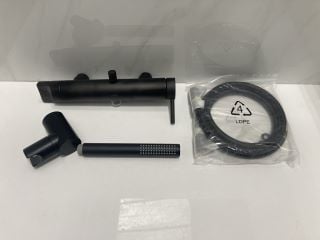 Lot 584  
            Marchington SR19 - Delivery or Collection 

                
VITRA ORIGIN WALL MOUNTED BSM IN BLACK WITH PENCIL STYLE HANDSET, HOSE & WALL MOU...