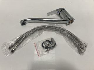 Lot 596  
            Marchington SR19 - Delivery or Collection 

                
MONO KITCHEN SINK MIXER TAP IN CHROME WITH SWIVEL SPOUT - ORIGINAL RRP £145: LOCA...