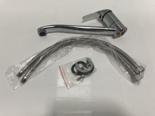 Lot 597  
            Marchington SR19 - Delivery or Collection 

                
MONO KITCHEN SINK MIXER TAP IN CHROME WITH SWIVEL SPOUT - ORIGINAL RRP £145: LOCA...