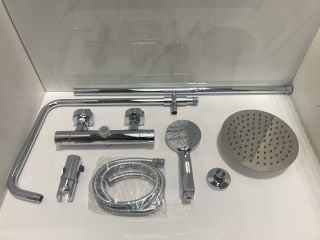 Lot 631  
            Marchington SR19 - Delivery or Collection 

                
THERMOSTATIC BAR SHOWER VALVE IN CHROME WITH RISER RAIL, ROUND FIXED SHOWER HEAD,...