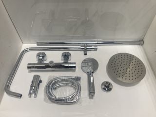 Lot 633  
            Marchington SR19 - Delivery or Collection 

                
THERMOSTATIC BAR SHOWER VALVE IN CHROME WITH RISER RAIL, ROUND FIXED SHOWER HEAD,...
