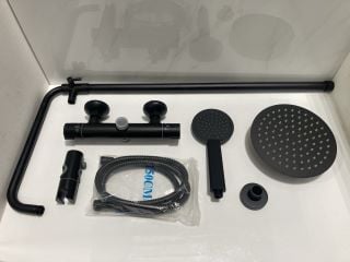 Lot 647  
            Marchington SR19 - Delivery or Collection 

                
THERMOSTATIC BAR SHOWER VALVE IN BLACK WITH RISER RAIL, ROUND FIXED SHOWER HEAD, ...