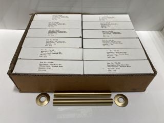 Lot 657  
            Marchington SR19 - Delivery or Collection 

                
QTY OF BRUSHED BRASS PIPE SLEEVE KITS 180 X 18MM - RRP £300: LOCATION - RACKING 1