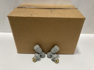 Lot 661  
            Marchington SR19 - Delivery or Collection 

                
QTY OF 15MM ANGLED RADIATOR VALVES IN LIGHT GREY - RRP £400: LOCATION - RACKING 1