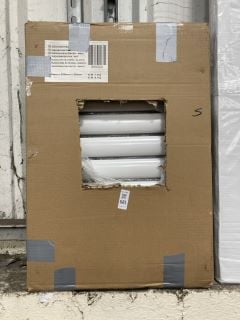 Lot 681  
            Marchington SR19 - Delivery or Collection 

                
WHITE HORIZONTAL SINGLE OVAL TUBED RADIATOR 590 X 400MM - RRP £109: LOCATION - B2