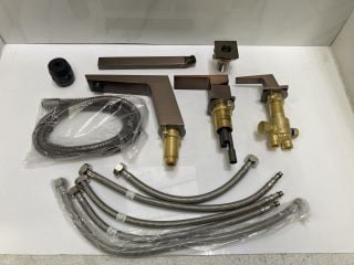 Lot 733  
            Marchington SR19 - Delivery or Collection 

                
DECK MOUNTED 4TH BSM IN OIL RUBBED BRONZE WITH PENCIL STYLE HANDSET & HOSE - RRP ...