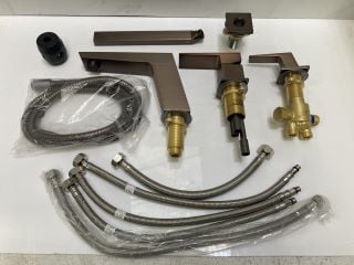 Lot 734  
            Marchington SR19 - Delivery or Collection 

                
DECK MOUNTED 4TH BSM IN OIL RUBBED BRONZE WITH PENCIL STYLE HANDSET & HOSE - RRP ...