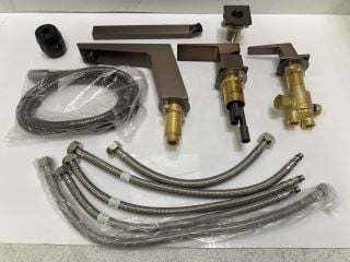 Lot 735  
            Marchington SR19 - Delivery or Collection 

                
DECK MOUNTED 4TH BSM IN OIL RUBBED BRONZE WITH PENCIL STYLE HANDSET & HOSE - RRP ...