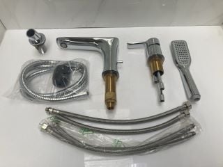 Lot 816  
            Marchington SR19 - Delivery or Collection 

                
DECK MOUNTED 3TH BSM IN CHROME WITH PENCIL STYLE HANDSET & HOSE - RRP £379: LOCAT...