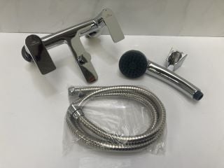 Lot 820  
            Marchington SR19 - Delivery or Collection 

                
DECK MOUNTED BSM IN CHROME WITH SHOWER HANDSET, HOSE & WALL MOUNTING BRACKET - RR...