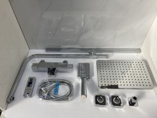 Lot 852  
            Marchington SR19 - Delivery or Collection 

                
WALL MOUNTED THERMOSTATIC BSM IN CHROME WITH RISER RAIL, RECTANGULAR FIXED SHOWER...