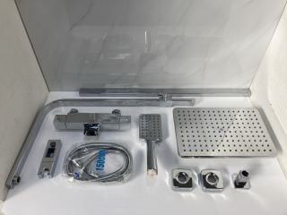 Lot 853  
            Marchington SR19 - Delivery or Collection 

                
WALL MOUNTED THERMOSTATIC BSM IN CHROME WITH RISER RAIL, RECTANGULAR FIXED SHOWER...