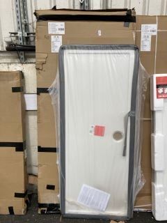 Lot 948  
            Marchington SR19 - Collection 

                
(COLLECTION ONLY) CLEAR GLASS BLACK FRAMED 1700 X 1950MM SLIDING SHOWER DOOR WITH...