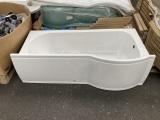 Lot 963  
            Marchington SR19 - Delivery or Collection 

                
1675 X 850MM NTH RH P-SHAPED SHOWER BATH WITH SIDE PANEL - ORIGINAL RRP £389: LOC...
