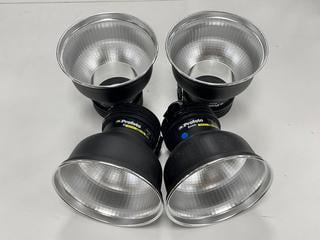 Lot 106  
            Marchington - Delivery or Collection 

                
4X PROFOTO ZOOM REFLECTORS STUDIO LIGHTING ACCESSORIES. [JPTM147939]