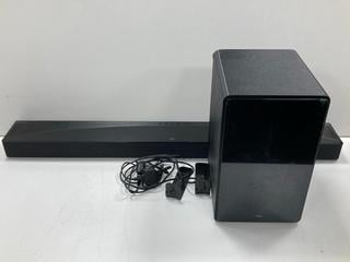 Lot 32  
            Marchington - Delivery or Collection 

                
TCL Q75HK 5.1.2 WIRELESS SOUNDBAR WITH WIRELESS SUB-WOOFER IN BLACK. (WITH MAINS ...