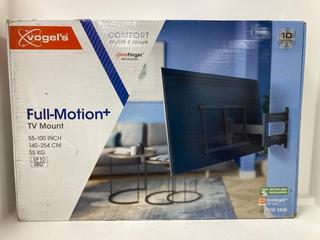 Lot 36  
            Marchington - Delivery or Collection 

                
VOGEL'S FULL MOTION+ 55-100 INCH (140-254CM) 55KG TV MOUNT: MODEL NO TVM3845 (WIT...