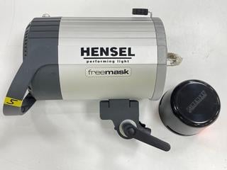 Lot 66  
            Marchington - Delivery or Collection 

                
HENSEL PERFORMING LIGHT FREEMASK INTEGRA 500 PLUS FM STUDIO FLASH LIGHT. (UNIT ON...